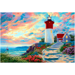 Lighthouse At Sunset