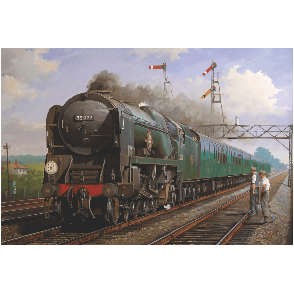 Merchant Navy pacific at Brookwood
