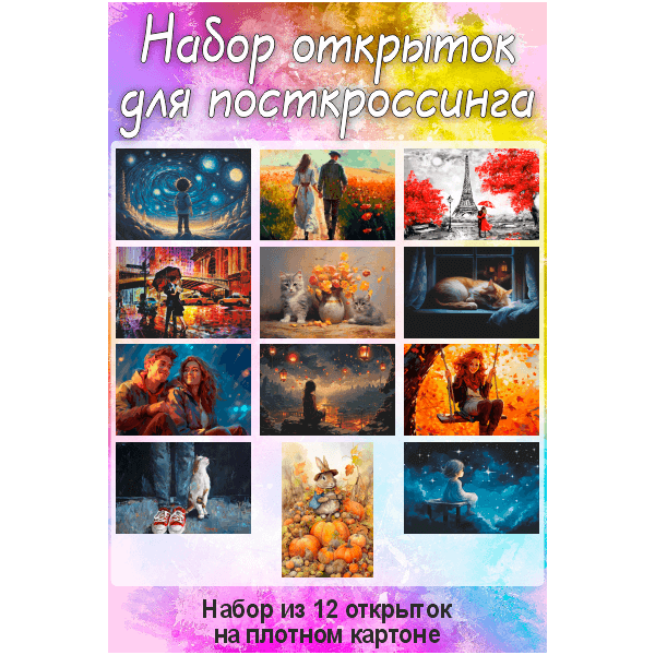 Набор открыток "Ассорти для посткроссинга"